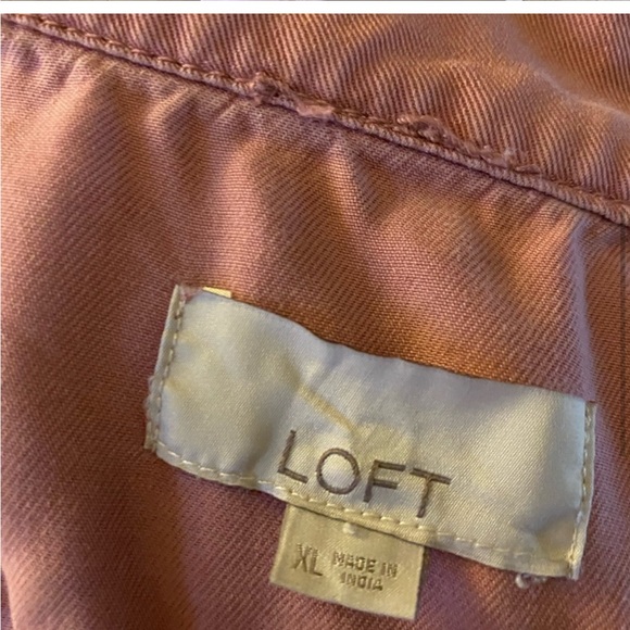 LOFT dust rose belted utility jacket - Picture 5 of 7
